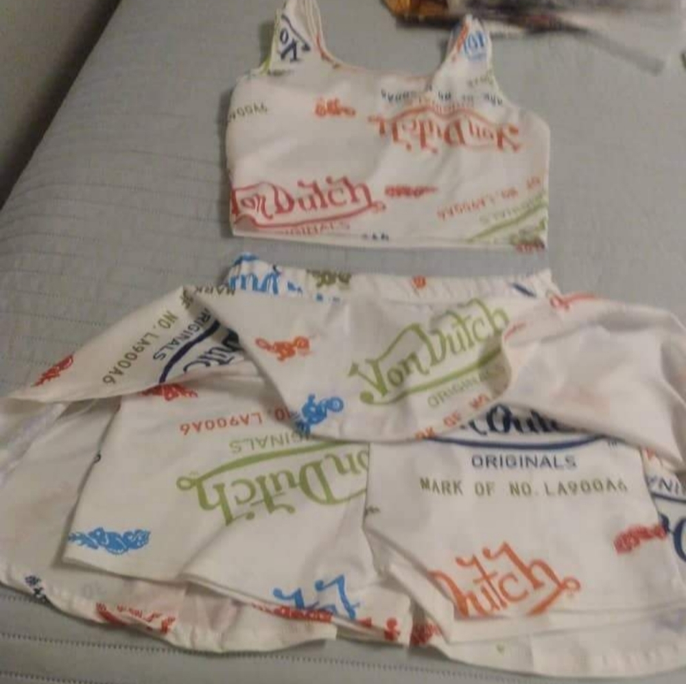 Women two peice skirt/Short set size small